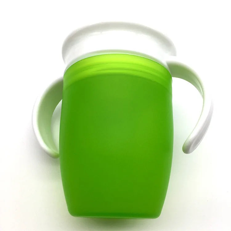 Vaso de Aprendizaje 360° con Doble Asa para Bebé | Tapa Flip | Antiderrame 🍼
