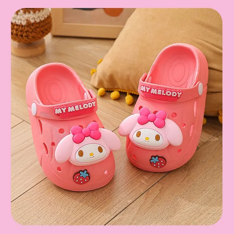 Pantuflas Sanrio Hello Kitty Kuromi para Niñas | Suaves Antideslizantes | Verano 🐱