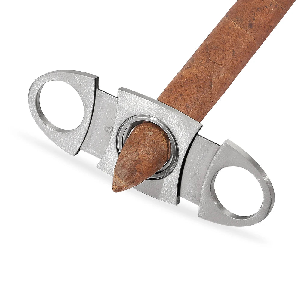 GALINER Portable Metal Cigar Cutter Guillotine Dould Blade Sharp Cutting Tool Cigar Accessories