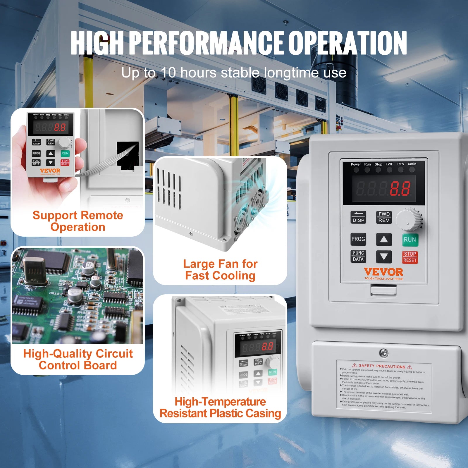 SucceBuy VFD 5HP4KW Singel Phase 220V-240V Input to 3 Phase 220V-240V Output Variable Frequency Drive for AC Motor Speed Control