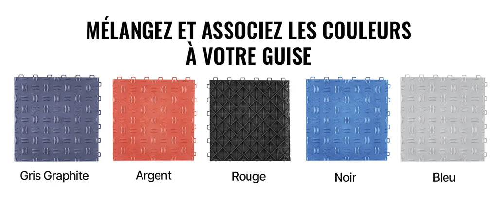 SucceBuy Garage Tiles Interlocking Garage Floor Covering Tiles Non-Slip Double-Sided Texture for Garages Basements Repair Shops