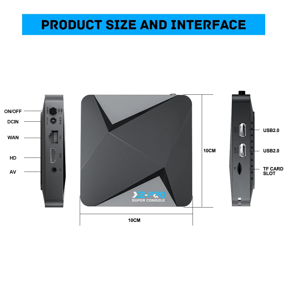 KINHANK Super Console X2 Pro | 80,000 Juegos | PS1/DC/MAME/SS | Gamepad | Regalo Niños - Firu Total Sales