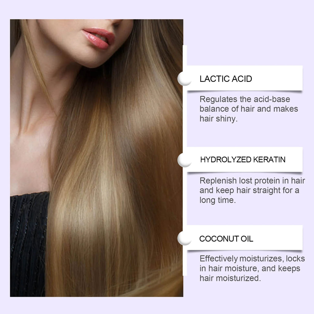 Protein Straightening Cream Smooth Hair Repair Frizz Curls Naturally Without Damaging Hair Nourishes Softens Hair Creating Silky