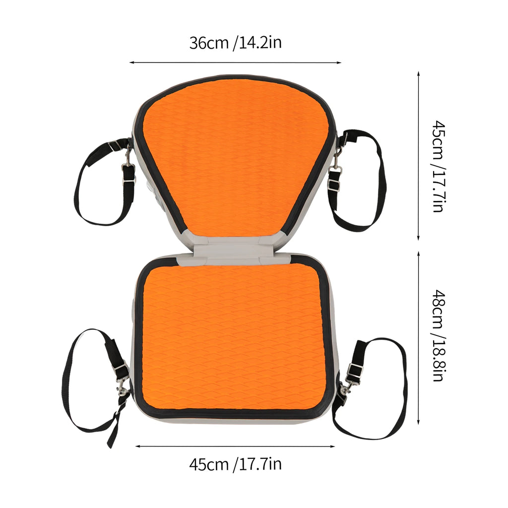 Kayak Seat, Inflatable Portable Thicken Cushion Padded with Back Support Adjustable Strap for Canoeing Drifting Rafting Fishing