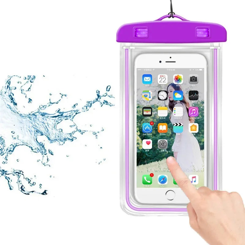 Funda Impermeable para Celular 6 Pulgadas - Bolsa Seca para Playa, Piscina y Deportes Acuáticos