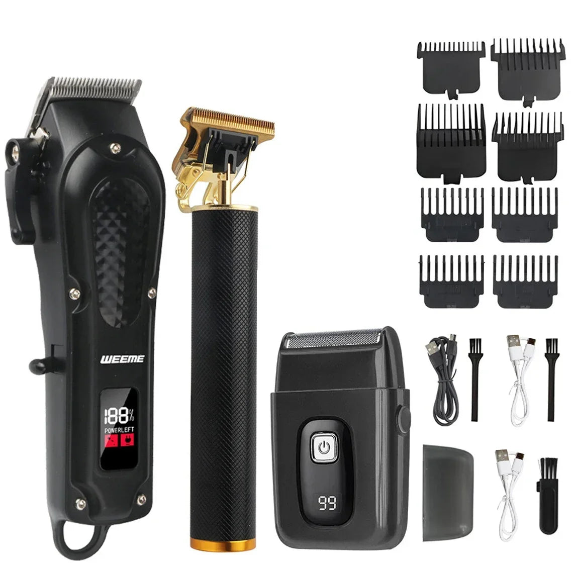 Cordless Electric Hair Cutting Machine Vintage Hair Clipper Portable Shaver Barber USB Fast Charging Hair Trimmer For Hairdresse - Firu Total Sales