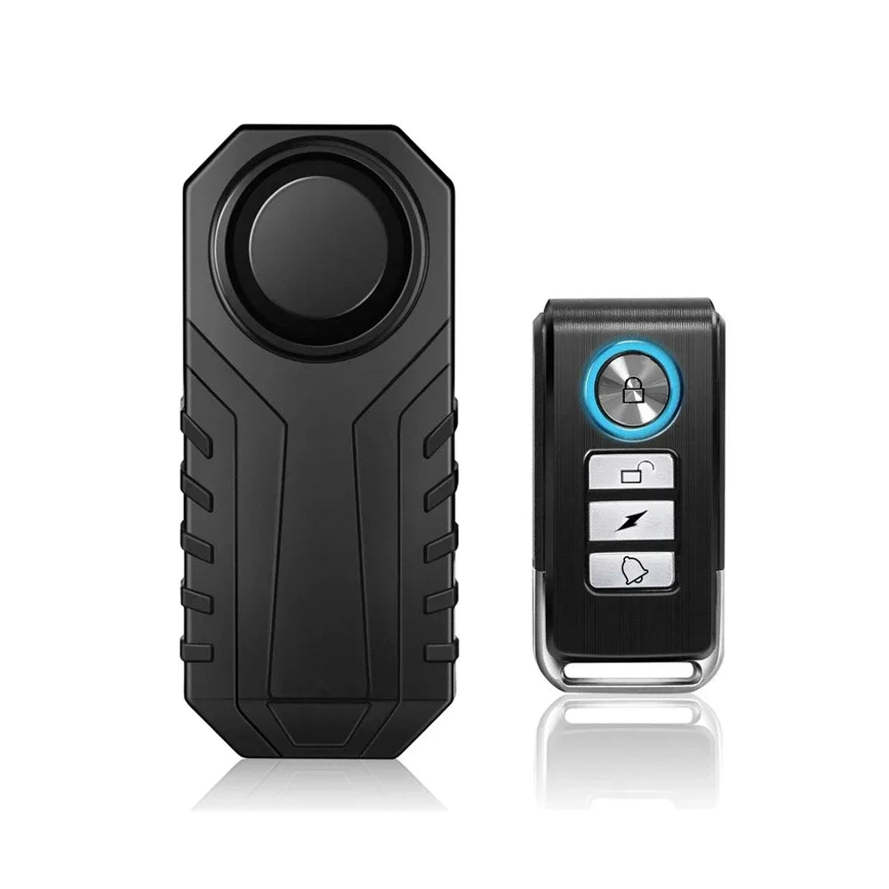 113dB Bike Anti-Theft Alarm with Remote Wireless Anti-Theft Motorcycle Alarm Triggered Vibration Sensor for Electric Scooter