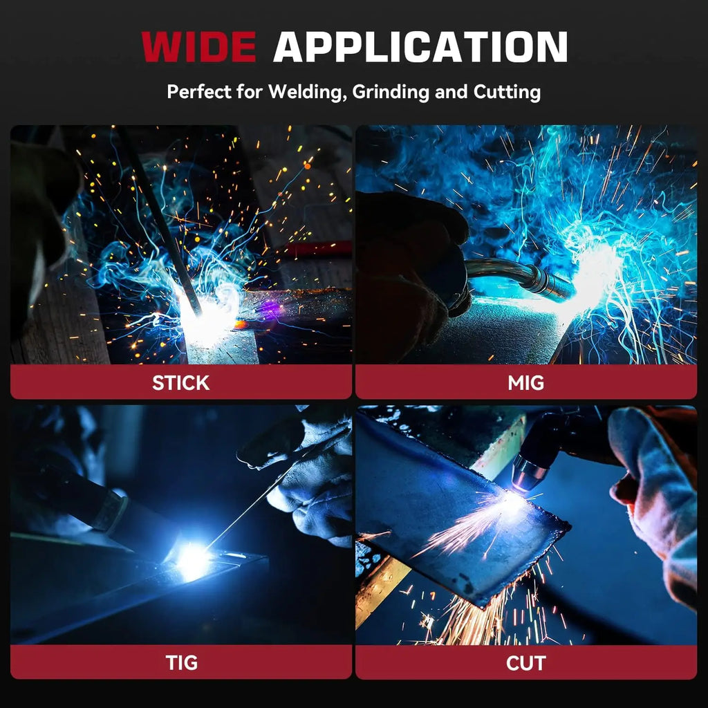 ARCCAPTAIN Auto Darkening Welding Helmet Nylon Welder Mask Large View True Color DIN4 1/1/1/1 Soldering Mask for TIG MIG MMA CUT