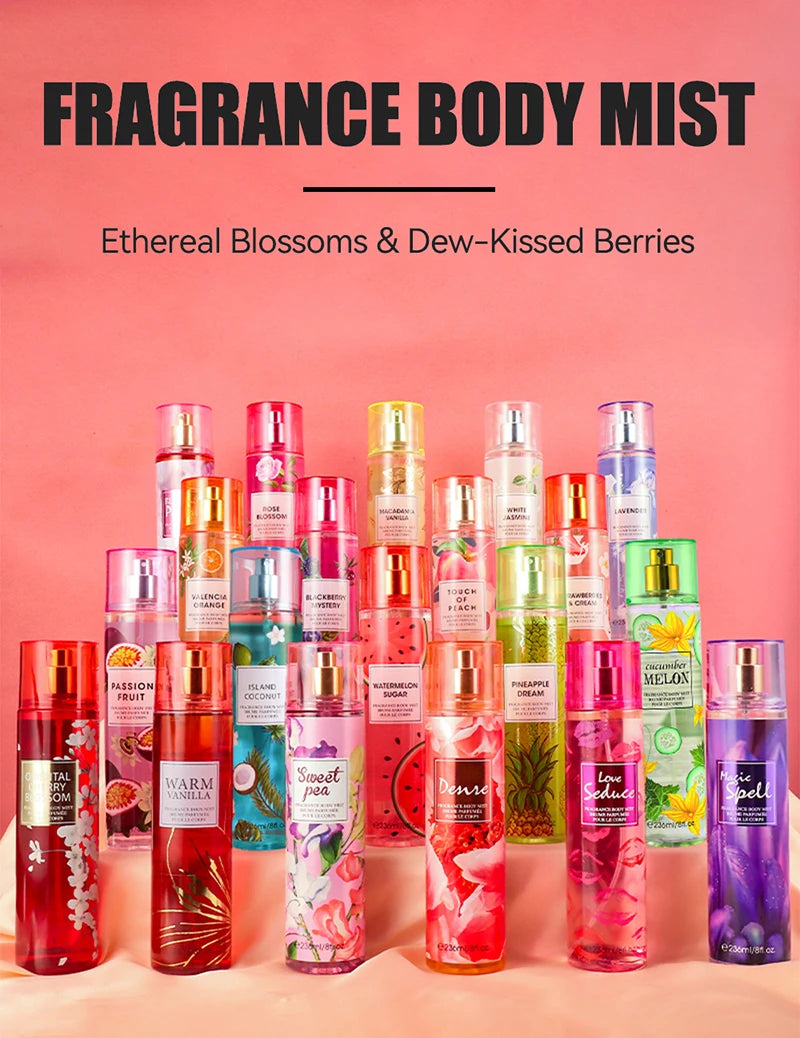 8 Fl.oz/236ml Hair & Body Mist for Women, Floral Fragrance Mist, Fresh Body Spray, Long-Lasting Perfume, Perfect for Daily Use