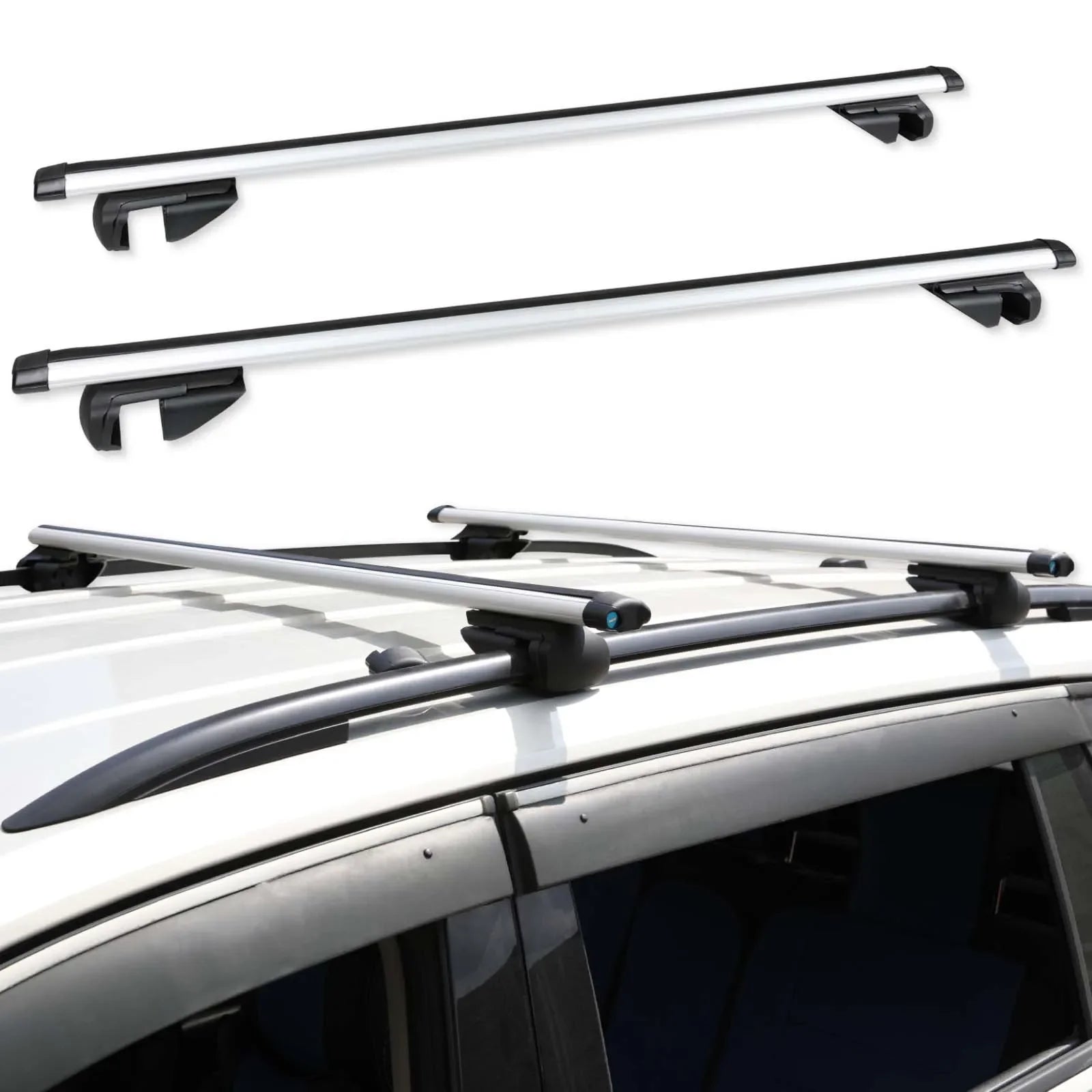 48" Car Roof Rack Cross Bar Cargo Luggage Carrier w/Lock For Hyundai Tucson 2022 - Firu Total Sales