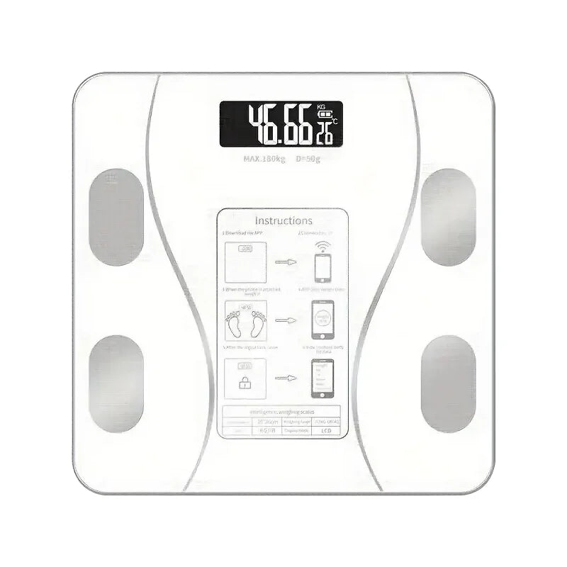 Smart Body Fat Scale Wireless LED | Body Composition Analyzer | BMI Weight Testing