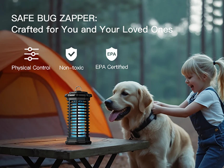 Trampa Eléctrica Mata Mosquitos 4000V 15W | IPX4 | Interior y Exterior 💚 - Firu Total Sales