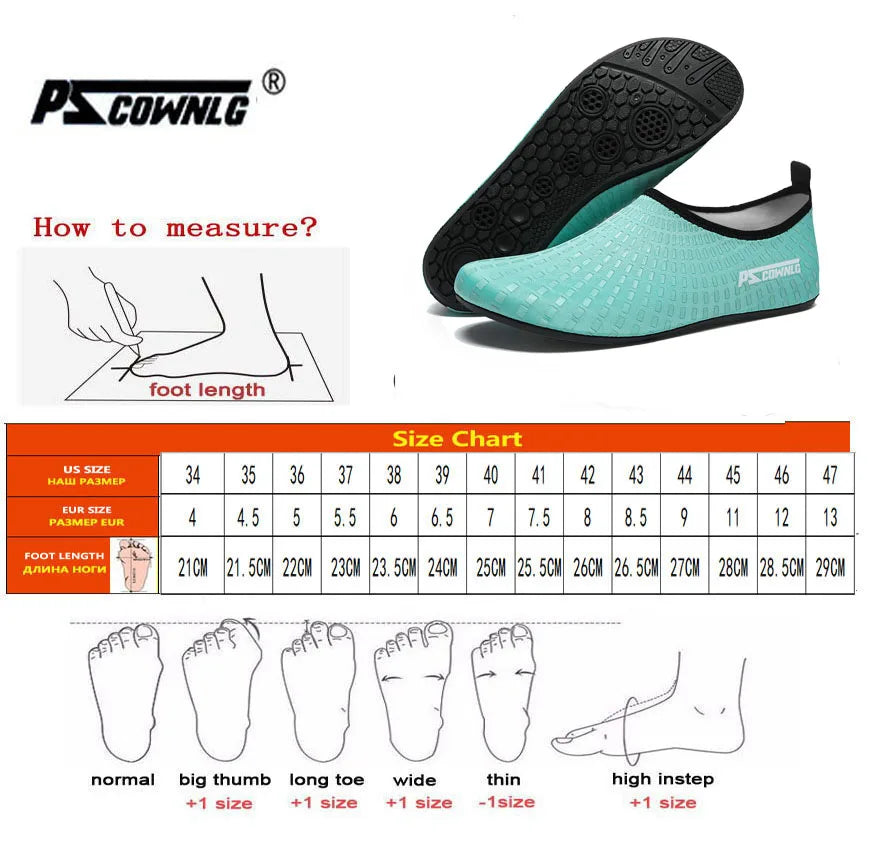 Water Sports Shoes Barefoot Quick-Dry Aqua Yoga Socks Slip-on for Men Women