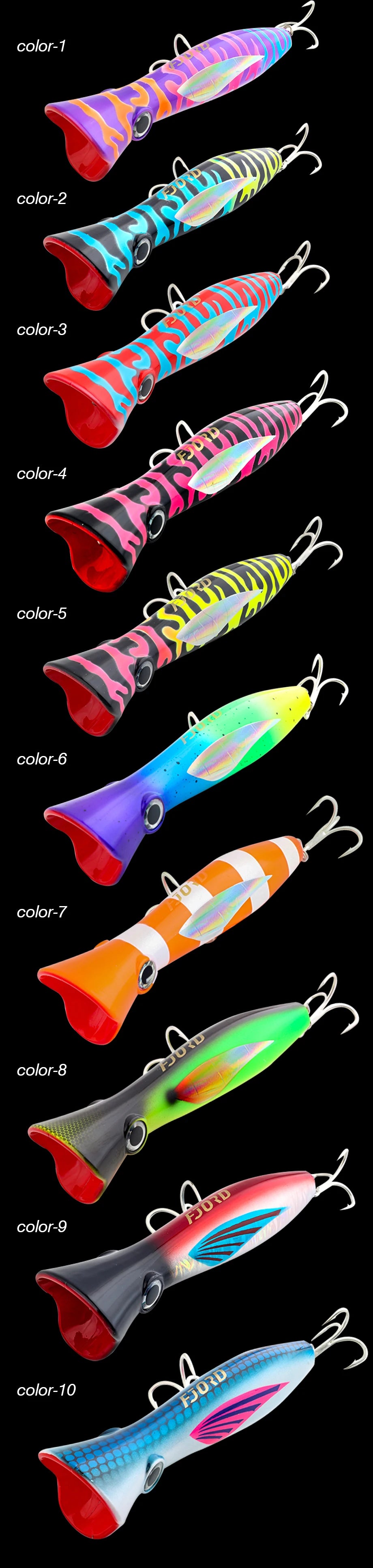 FJORD Popper Topwater Mar | 165mm 82g | Flotante | Paso en Z | Construcción Through Wire | Pesca Mar - Firu Total Sales