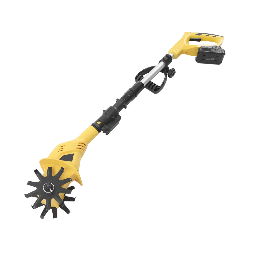 110-240V Cordless Tiller Cultivator Garden Cultivator Plowing Soil Extendable Pole for Lawn, Yard, Soil Cultivation 250RPM