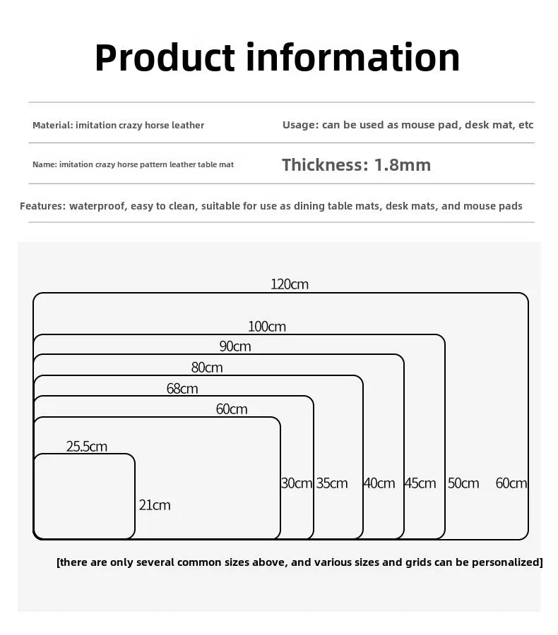 Desk Pad Waterproof PU Mouse Pad Desk Mat Protective Cover Large Mousepad Computer Laptop Non-slip Easy To Clean Keyboard Mats