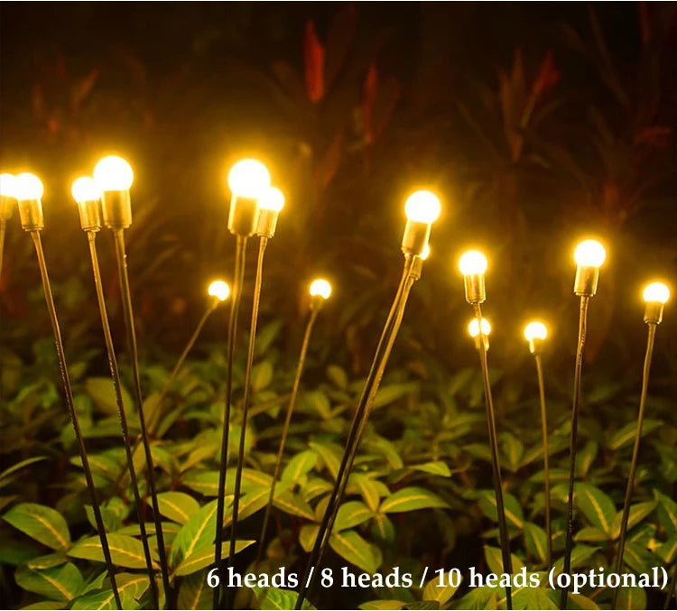 Solar Firefly Garden Light 10 LED | Waterproof Landscape Decoration | Outdoor Gardening