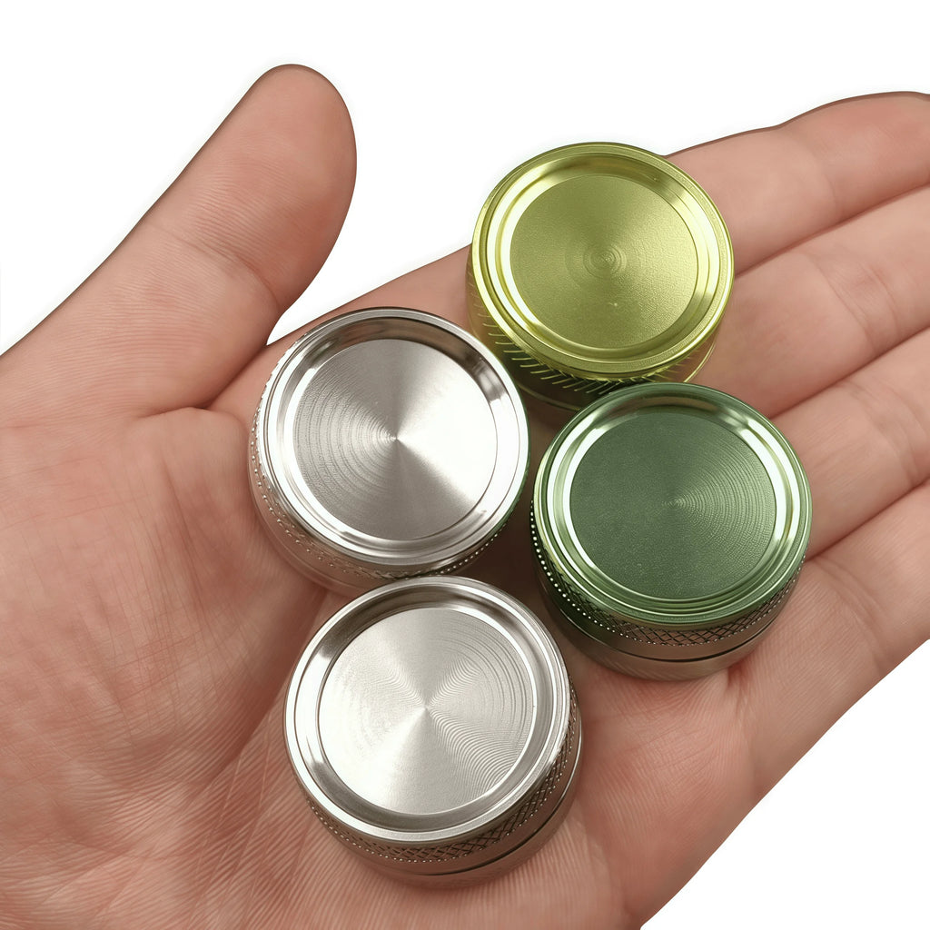 Compact Aluminum Alloy Grinder - Thumb-Sized Design for Easy Grinding oftobacco，The best smoking accessories