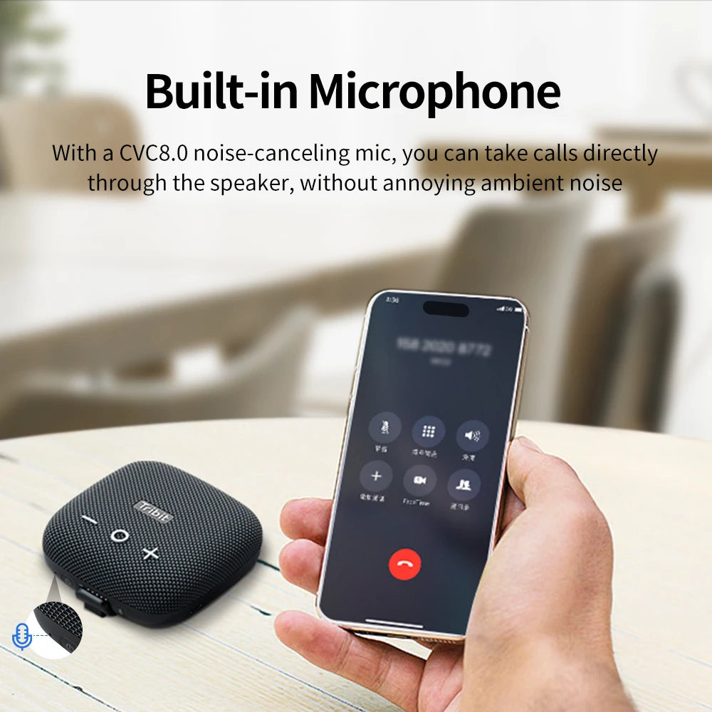 Tribit StormBox Micro 2 Portable Bluetooth Speaker with Deep Bass 10W Power IP67 Waterproof Small Outdoor Speaker Built-in Strap