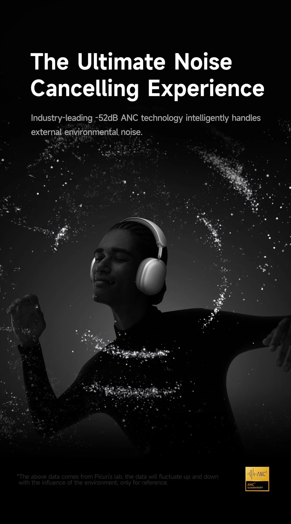 Auriculares Picun F8 Pro ANC -52dB | Audio 3D Espacial | Head Tracking | Bluetooth 5.4 | 80h Batería - Firu Total Sales