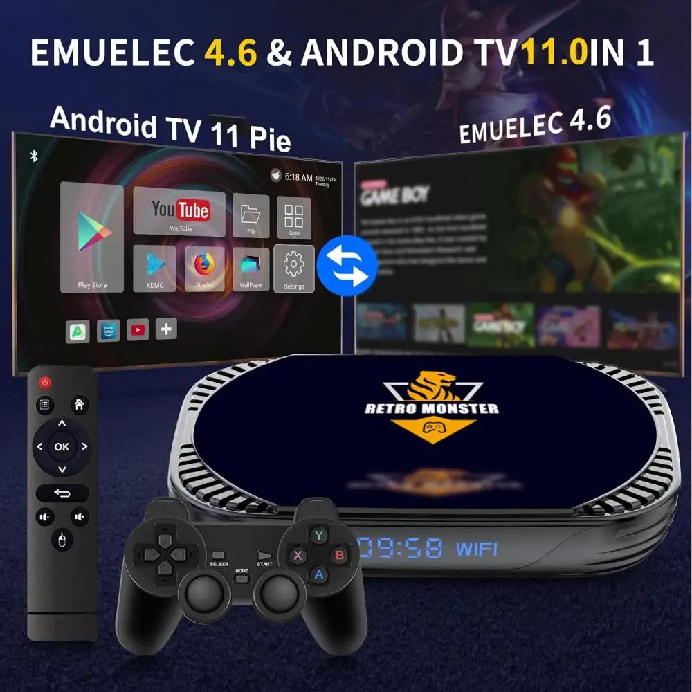 Consola Retro JMachen 4K S905X4 | 48,000 Juegos | Android 11 | PSP/PS1/SNES/Sega | TV Box - Firu Total Sales