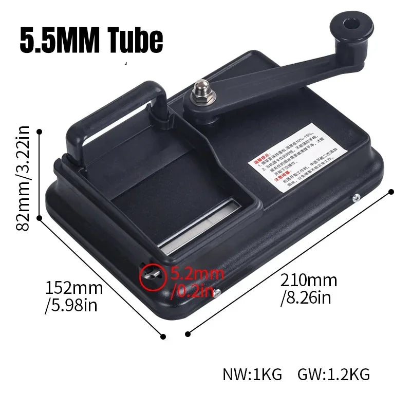 Double Rail Tobacco Rolling Machine Aluminum Alloy Cigarette Maker Injector Cigaret Filling 5.5/6.5/8mm Tube Smoking Accessories