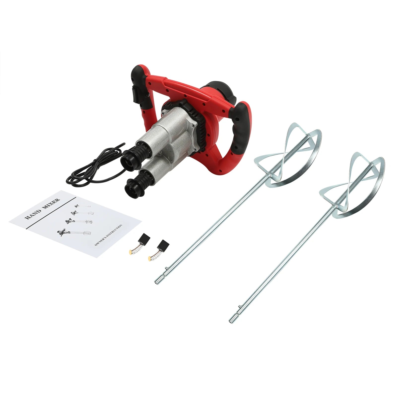 Handheld Paint and Mortar Stirrer Corded Electric 2-Gear Concrete Mixer 6 Speeds Optional Red/Green US/EU Standard 110V