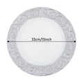 50Pcs Round Plastic Charger Plates 13In Decorative Service Plate With Patterned Reusable For Birthday Parties, Weddings