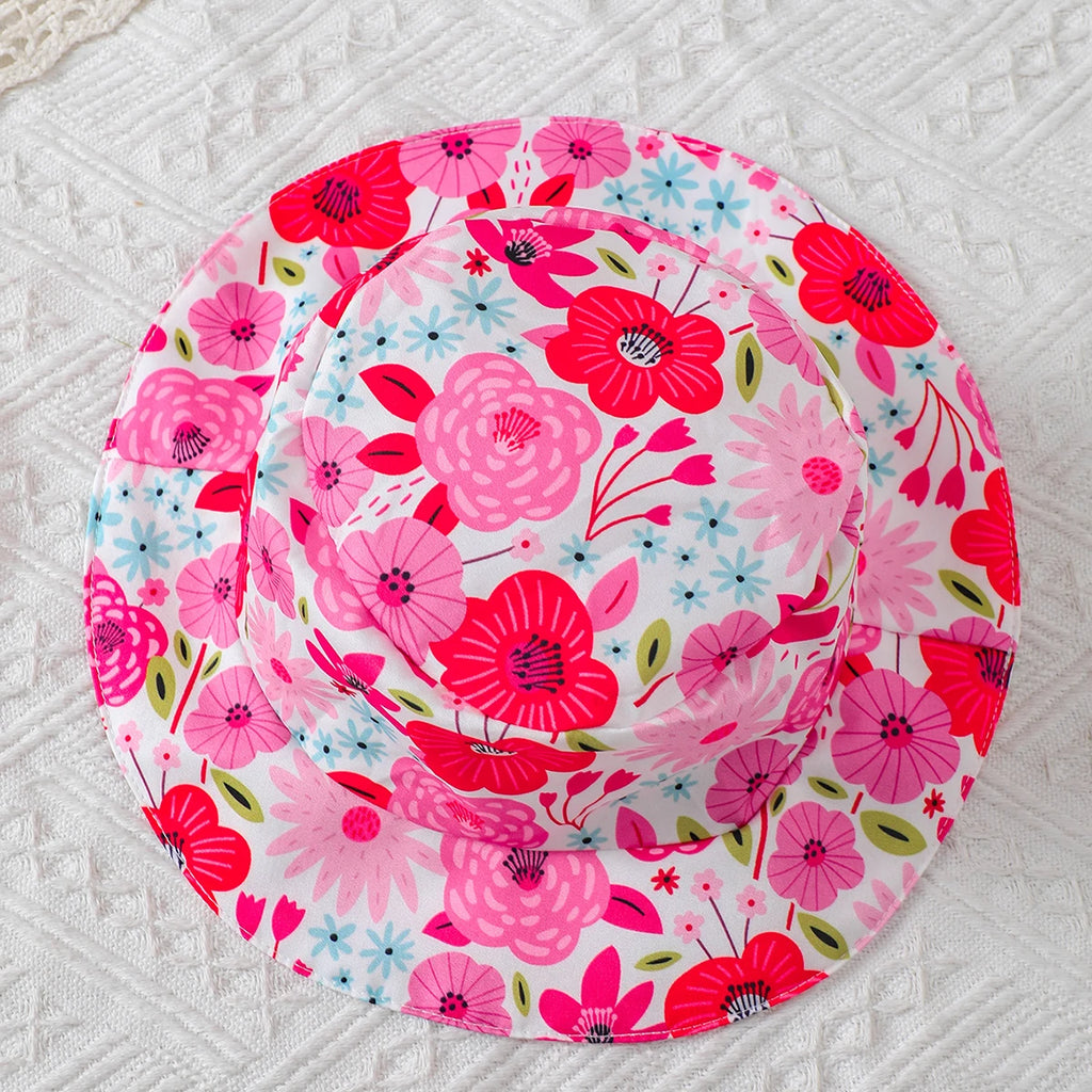 2Pcs Summer Baby Girl Dress Sleeveless Bow Flower Dress+Hat 0-3 Year Old Toddler Baby Girl Beach Vacation Casual Dress