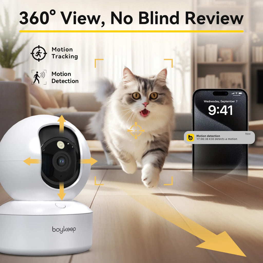 BoyKeep WiFi Baby Monitor Camera 3MP — Auto Tracking + 24/7 Surveillance