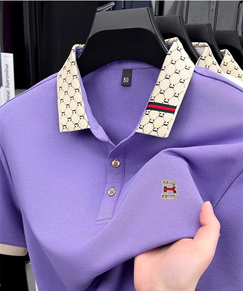 Polo Shirt Lujo Letra B Bordada | Manga Corta | Moda Verano para Hombre 👔