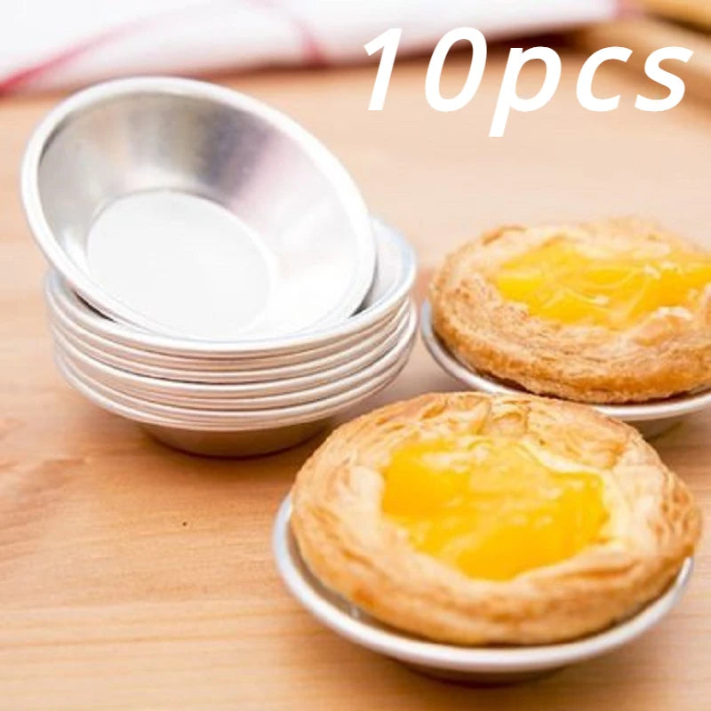 10 Moldes de Aluminio para Tartaletas y Mooncake | Accesorios de Repostería