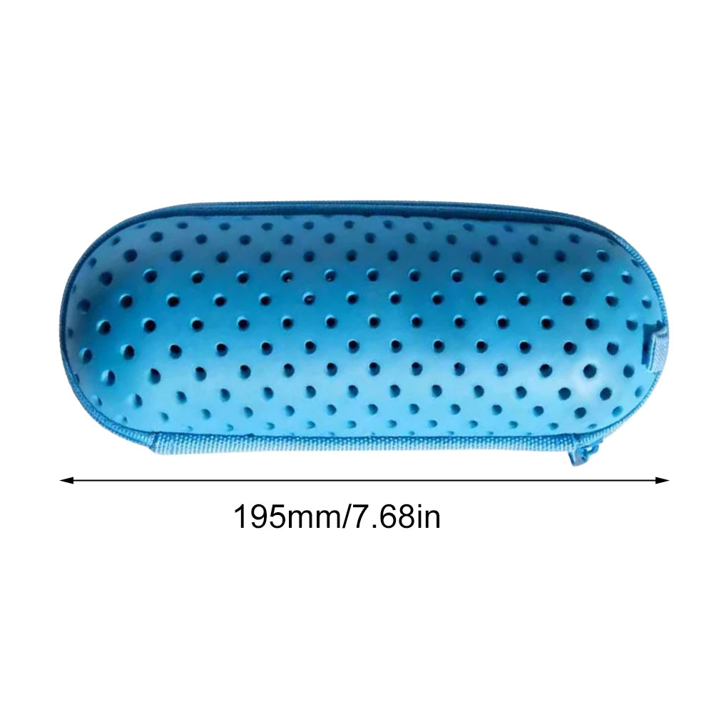 Swim Goggle Case Goggles Protective Case with Clip & Drain Holes Zipper Eyeglasses Case Portable Breathable for Outdoor Swimming