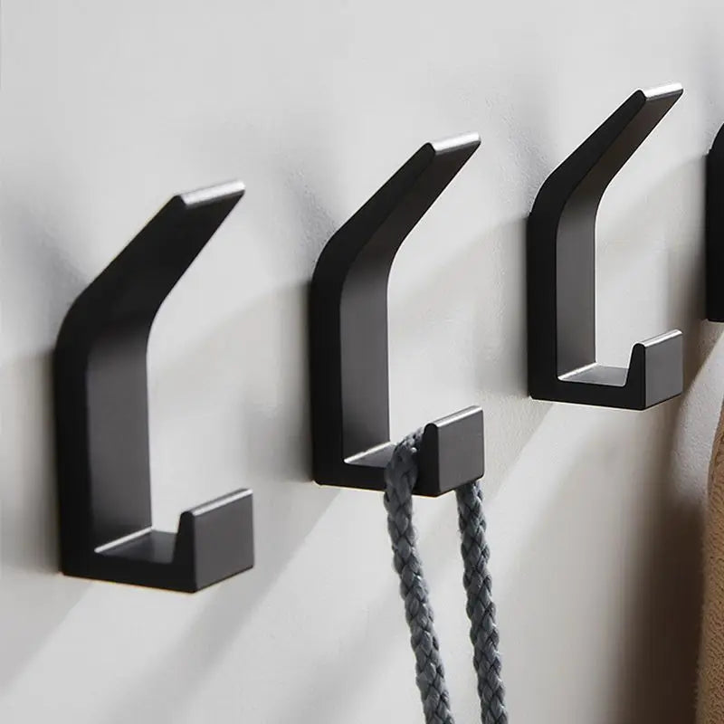 5pcs Adhesive Hooks For Walls - No-Drill, Multi-Use For  Kitchen, Bathroom - Durable Abs Resin, Ideal For Clothes & Hats