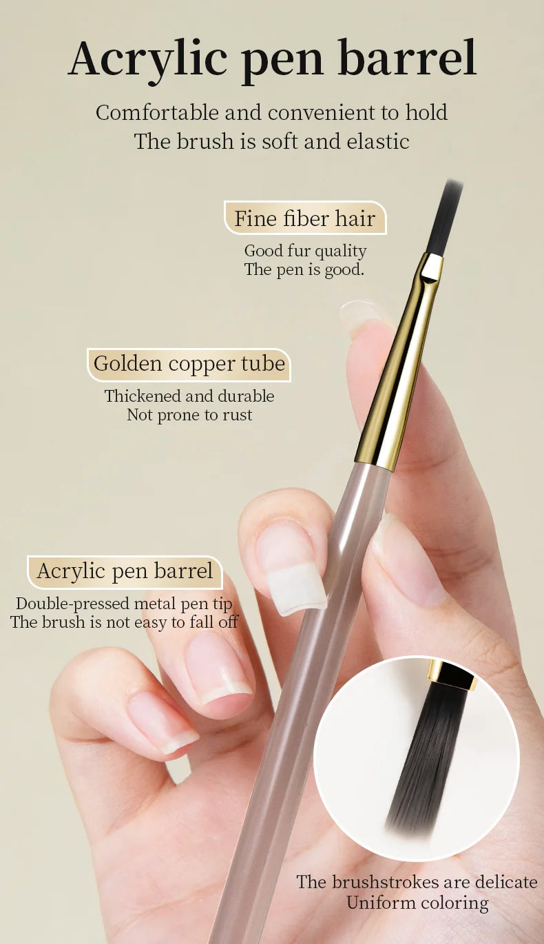 Pincel de Nail Art RSNAIL | Diseños, Líneas y Cuadros | Acrílico DIY Manicure 💅 - Firu Total Sales
