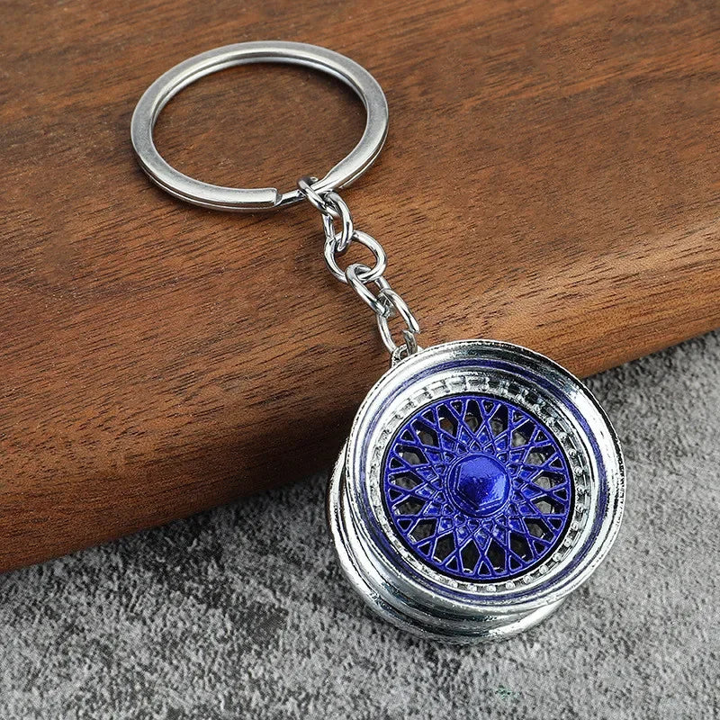 Creative Mini Gear Head Keychain Speed Gearbox Keyring for Car Key Turbo Hub Brake Disc Pendant Shock Absorber Keys Holder Chain