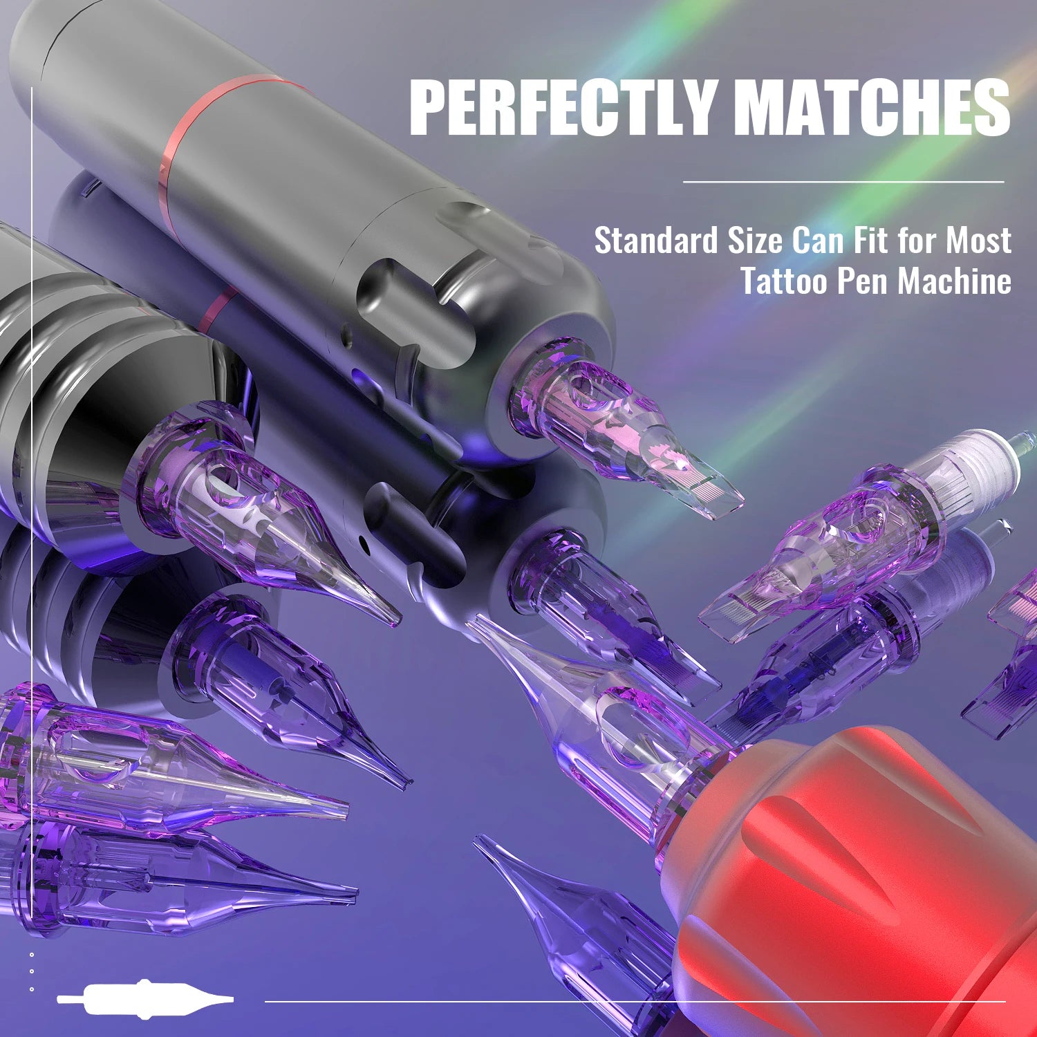 OFEYLE 20/50PCS Mixed Professional Tattoo Cartridge Needles with Membrane Safety Cartridges Disposable Tattoo Needle