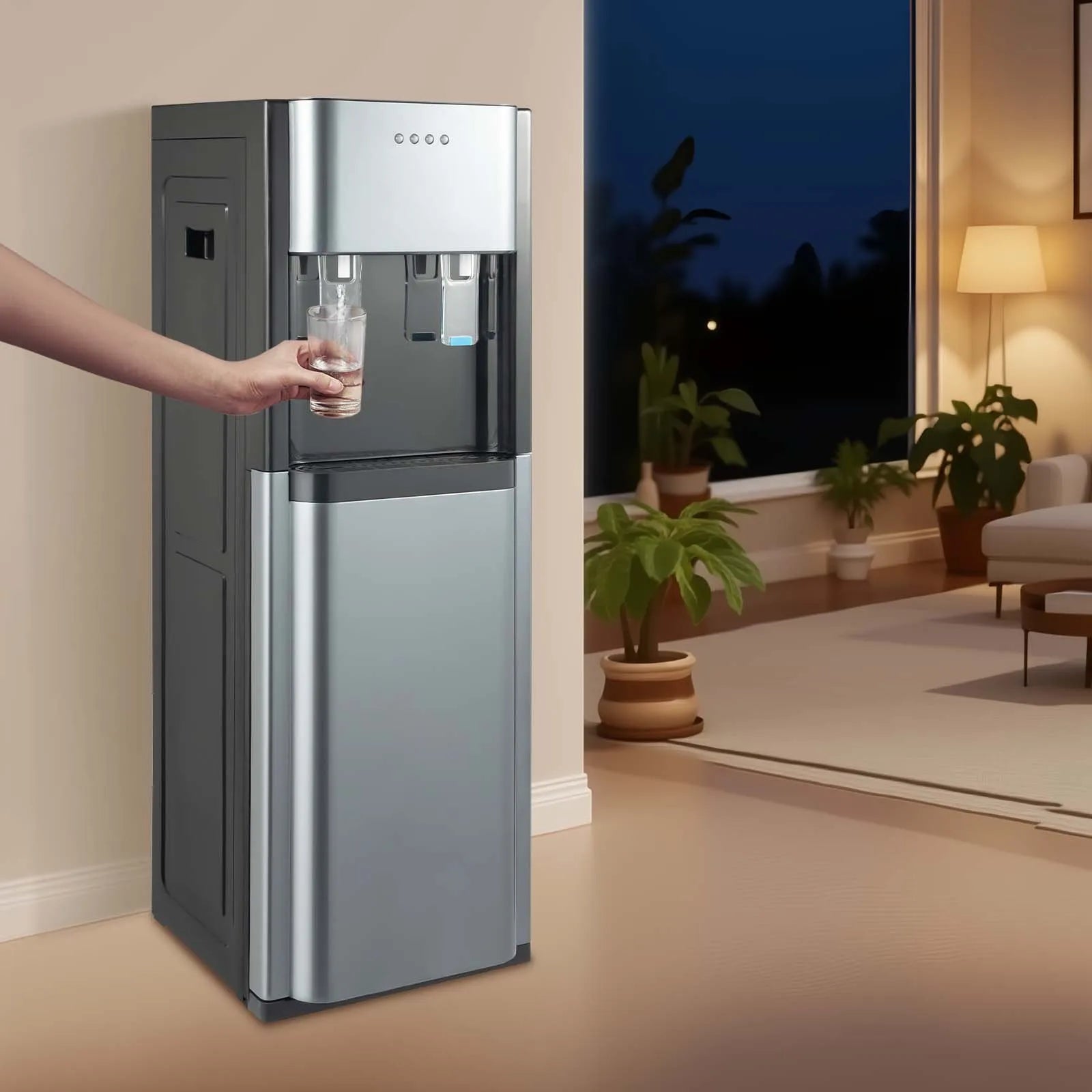 620W 110V Bottom Loading Water Dispenser Water-dispenser with Hot and cold Function for 20L Water Bucket