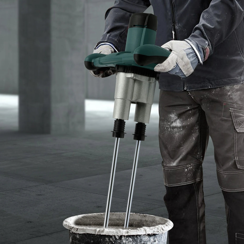 Handheld Paint and Mortar Stirrer Corded Electric 2-Gear Concrete Mixer 6 Speeds Optional Red/Green US/EU Standard 110V