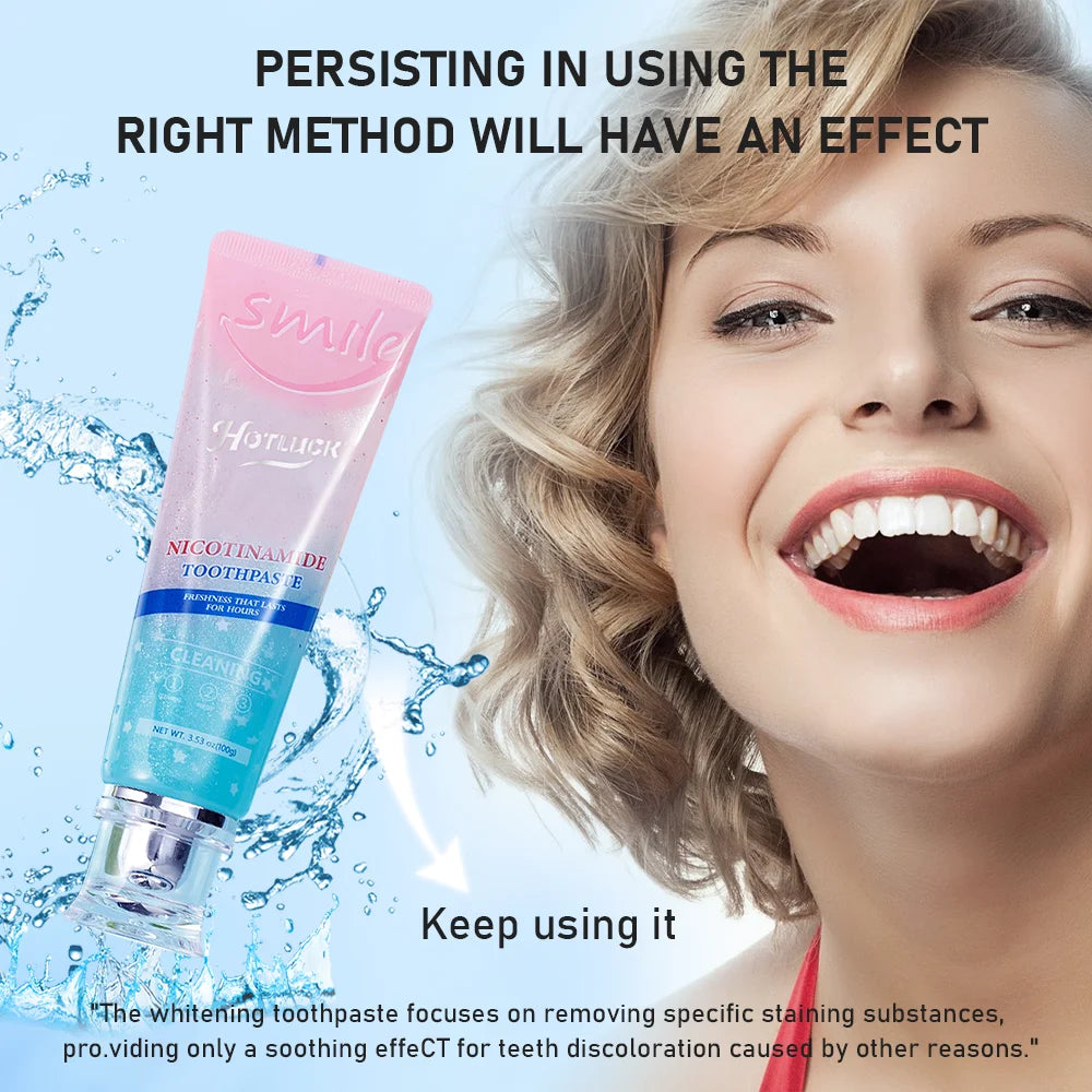 Hotluck Niacinamide Toothpaste,Niacinamide Whitening Toothpaste,Niacinamide Intensive Whitening Toothpaste,Tripel Whitening Niac - Firu Total Sales