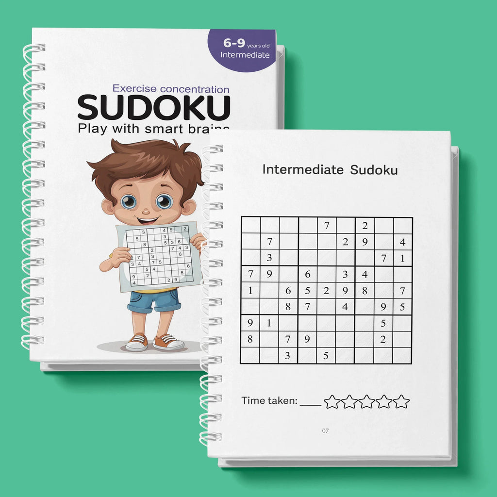 Sudoku Practice Book Math Exercise Thinking Logic for Kids of All Ages, Brain Exercise