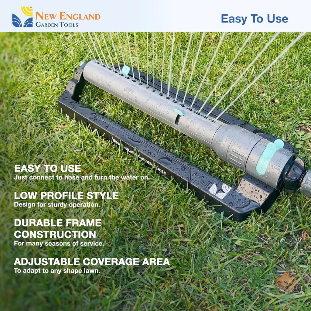 Water Sprinkler 100003 Adjustable Pattern to Cover 4,000 sq.ft. by New England Garden Tools
