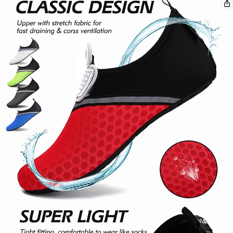 Water Sports Shoes Barefoot Quick-Dry Aqua Yoga Socks Slip-on for Men Women