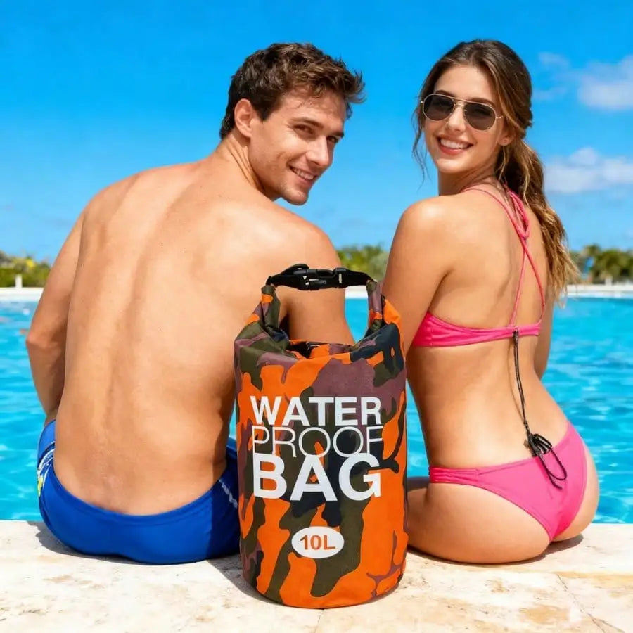 Camouflage floating bag, floating floating bag backpack, hiking, rowing, drifting, swimming