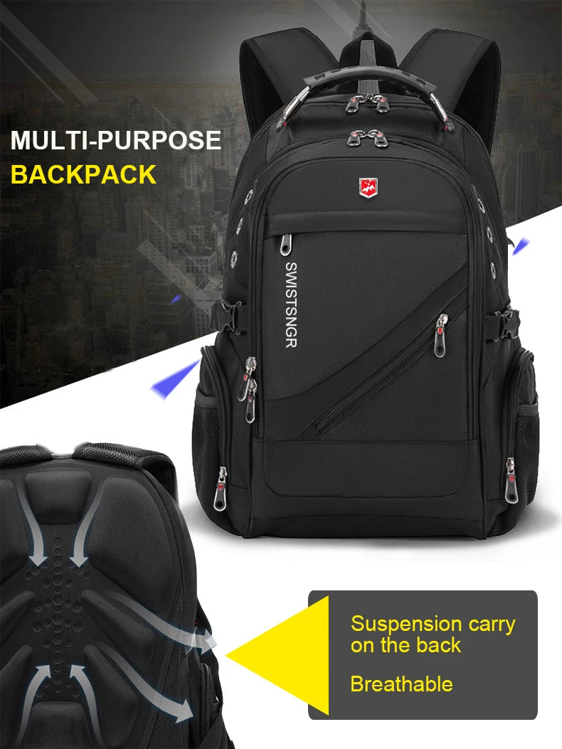2026 Waterproof 17/20 Inch Laptop Backpack Men Airplane Travel Backpack Women Oxford Rucksack Male School Bag modern Mochila