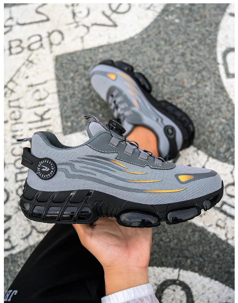 Zapatos de Seguridad Transpirables | Sin Cordones | Suela Blanda | Antipinchazos | Antiaplastad