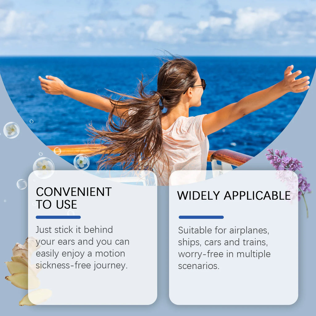 Herbal Motion Sickness Patch Effective Ease Carsick Airsick Suitable Travel Trip Comfortable Use Motion Sickness Relief Sticker
