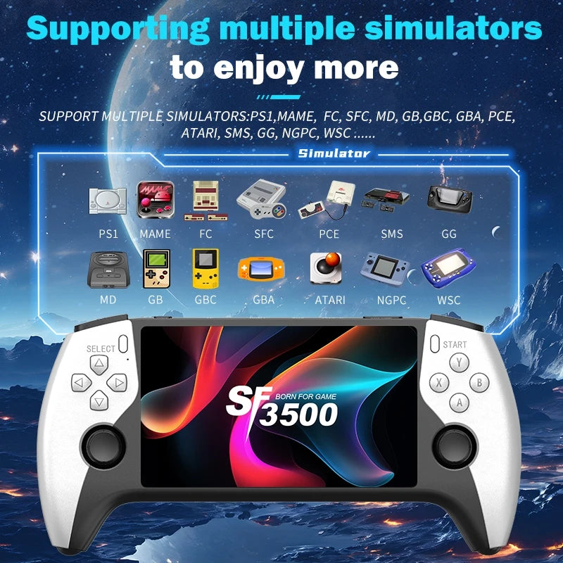 Consola Portátil Retro SF3500 | 5" IPS HD | 20,000 Juegos | 256GB Expandible | Multi-Sistema - Firu Total Sales