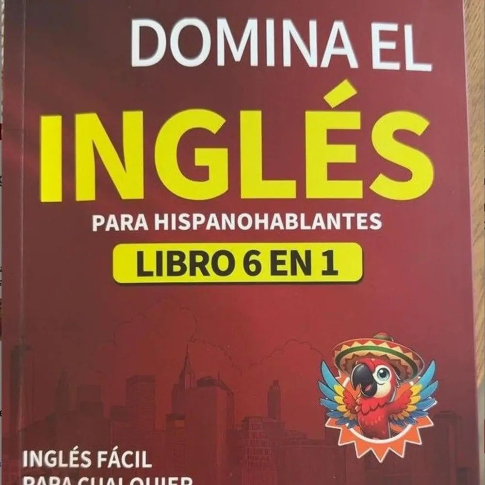 English Books for Beginners 6-in-1 Spanish Edition English Workbook Easy Language Learning Dictionary Study Supplies for Reading