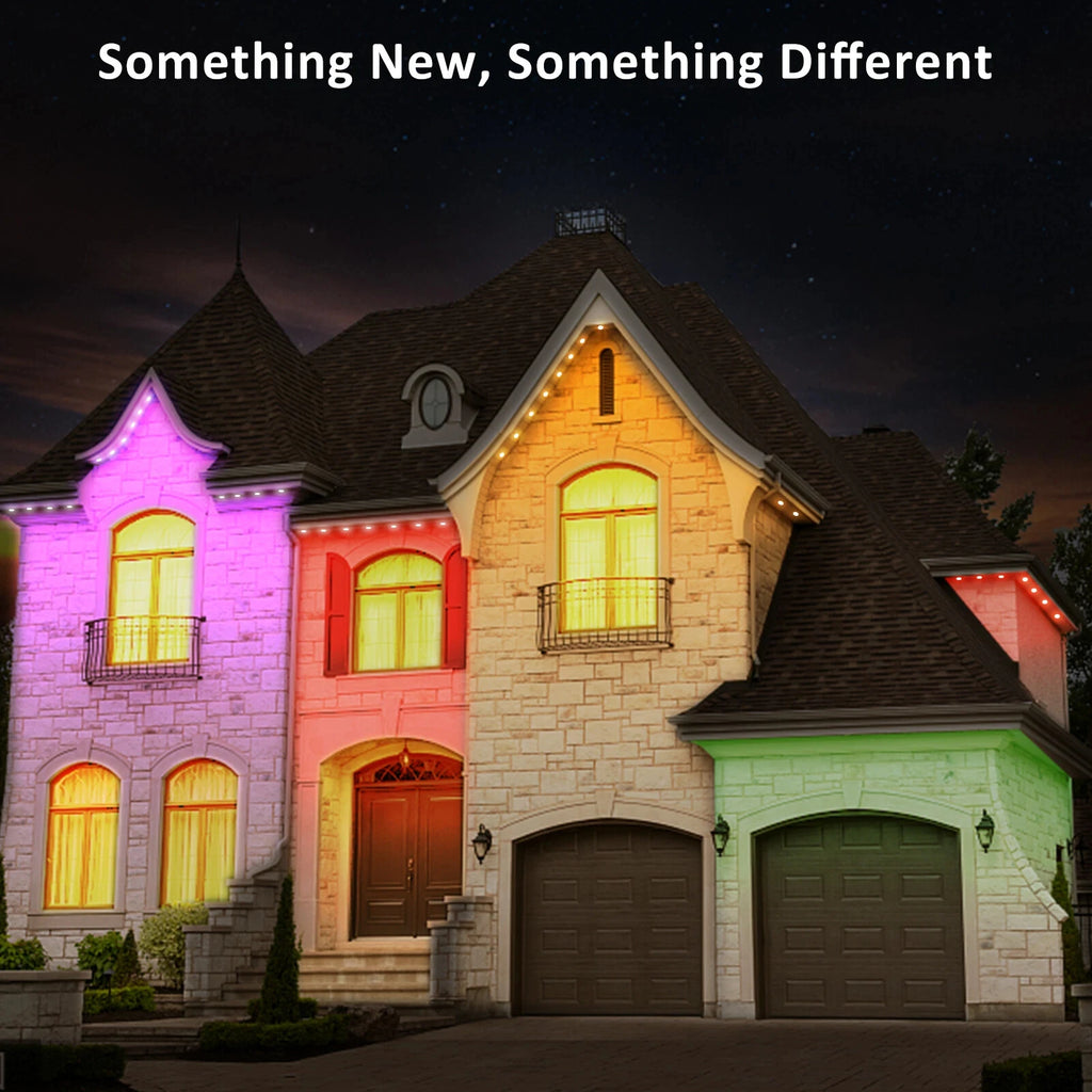 Luces Alero Exterior MIMIRGB 60m | 120LEDs RGBIC | IP67 | Alexa | Halloween y Navidad | Casa Completa - Firu Total Sales